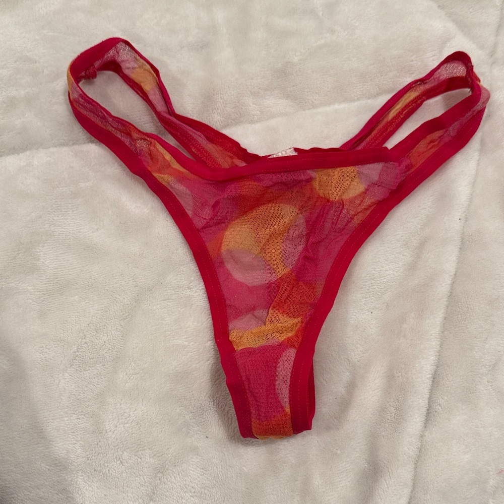 Sheer Red and Orange Women's Intimate thong